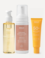 Dubbele Reinigingset + Zonbescherming SPF50